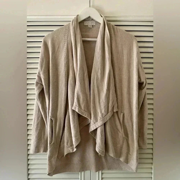 Barefoot Dreams Women’s CozyChic Ultra Lite Hi/Lo Cardi Stone SZ S/M - Picture 2 of 8
